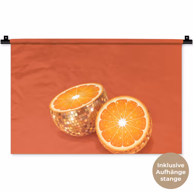 Wandteppich - Frucht – Disco – Gold — 9