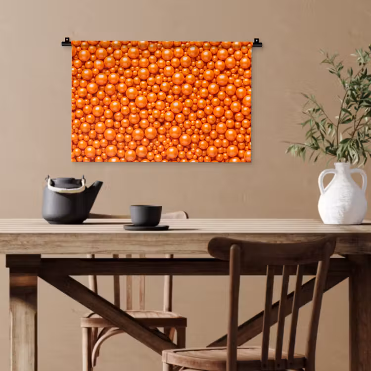 Wandteppich - Süßigkeiten – Orange – Muster — 3