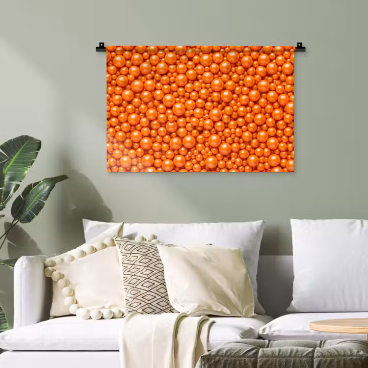 Wandteppich - Süßigkeiten – Orange – Muster — 4