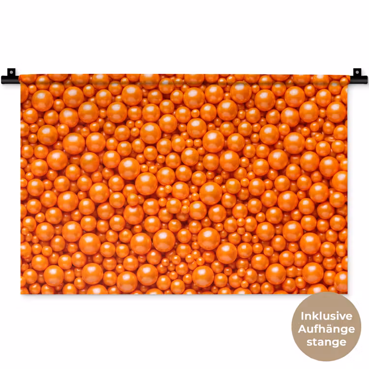 Wandteppich - Süßigkeiten – Orange – Muster — 9