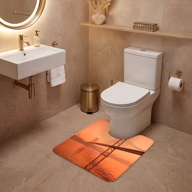 WC Vorleger - Brücke – Wasser – Orange — 4