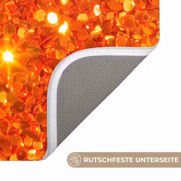 WC Vorleger - Glitzer – Orange – Abstrakt — 3