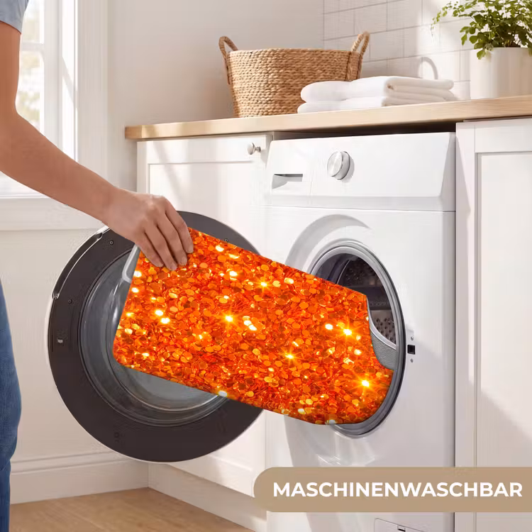 WC Vorleger - Glitzer – Orange – Abstrakt — 7