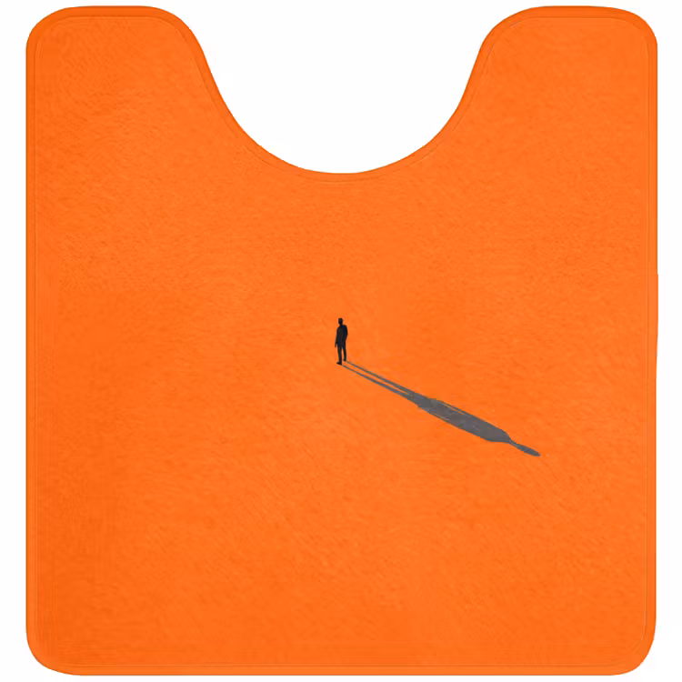 WC Vorleger - Person – Schatten – Orange — 1