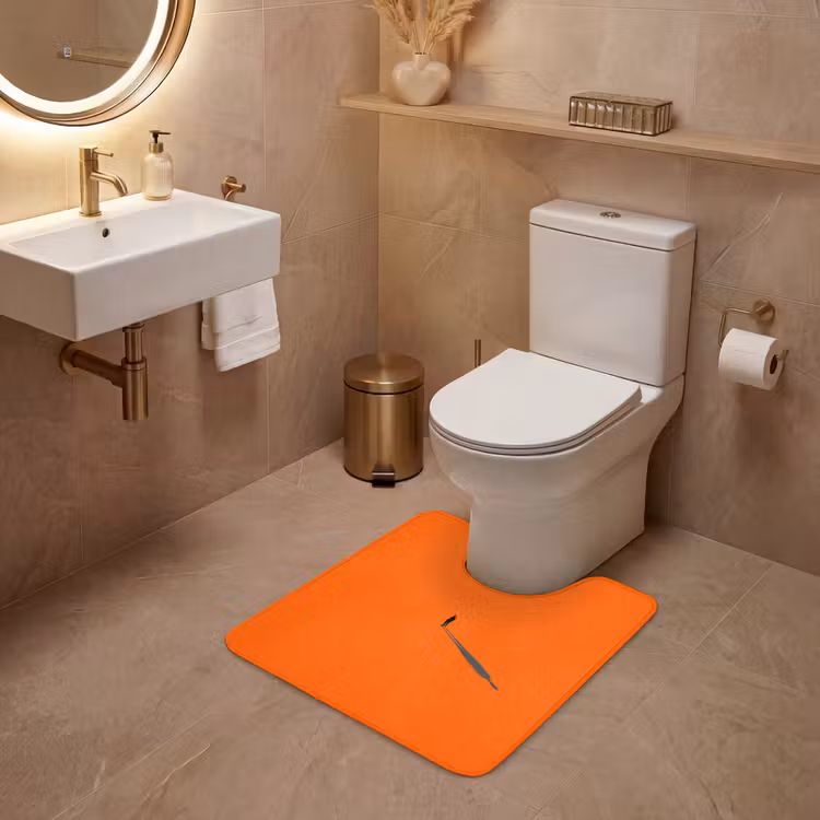 WC Vorleger - Person – Schatten – Orange — 4