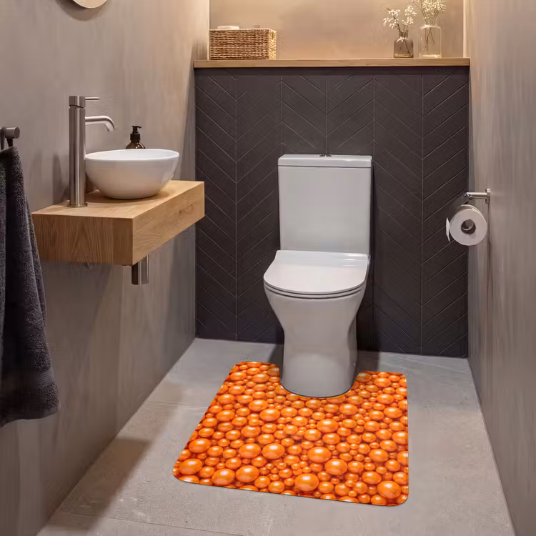 WC Vorleger - Süßigkeiten – Orange – Muster — 2