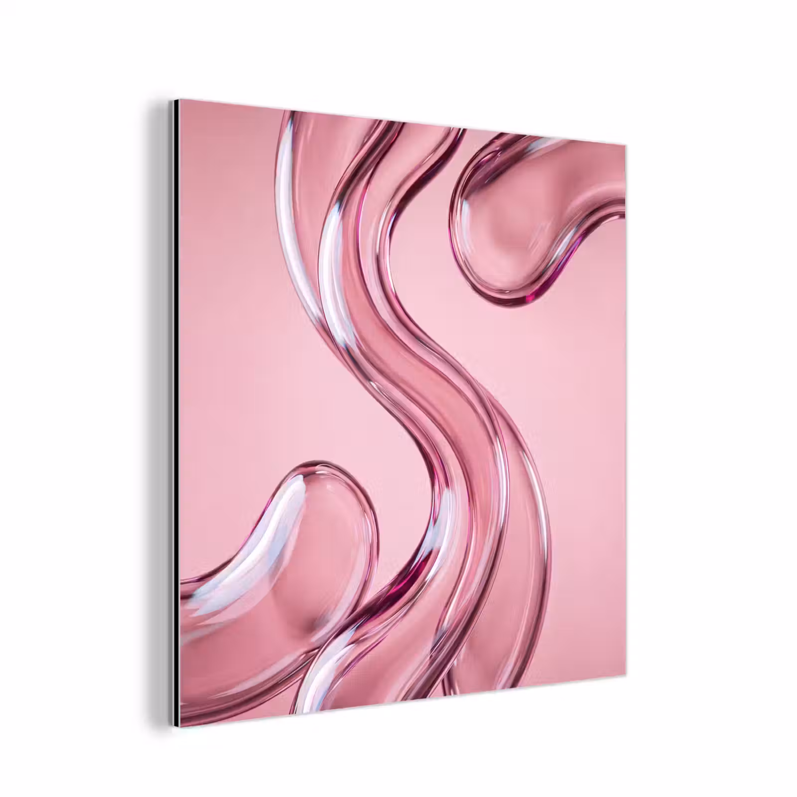Alu-Dibond-Bild - Form – Abstrakt – Rosa — 1