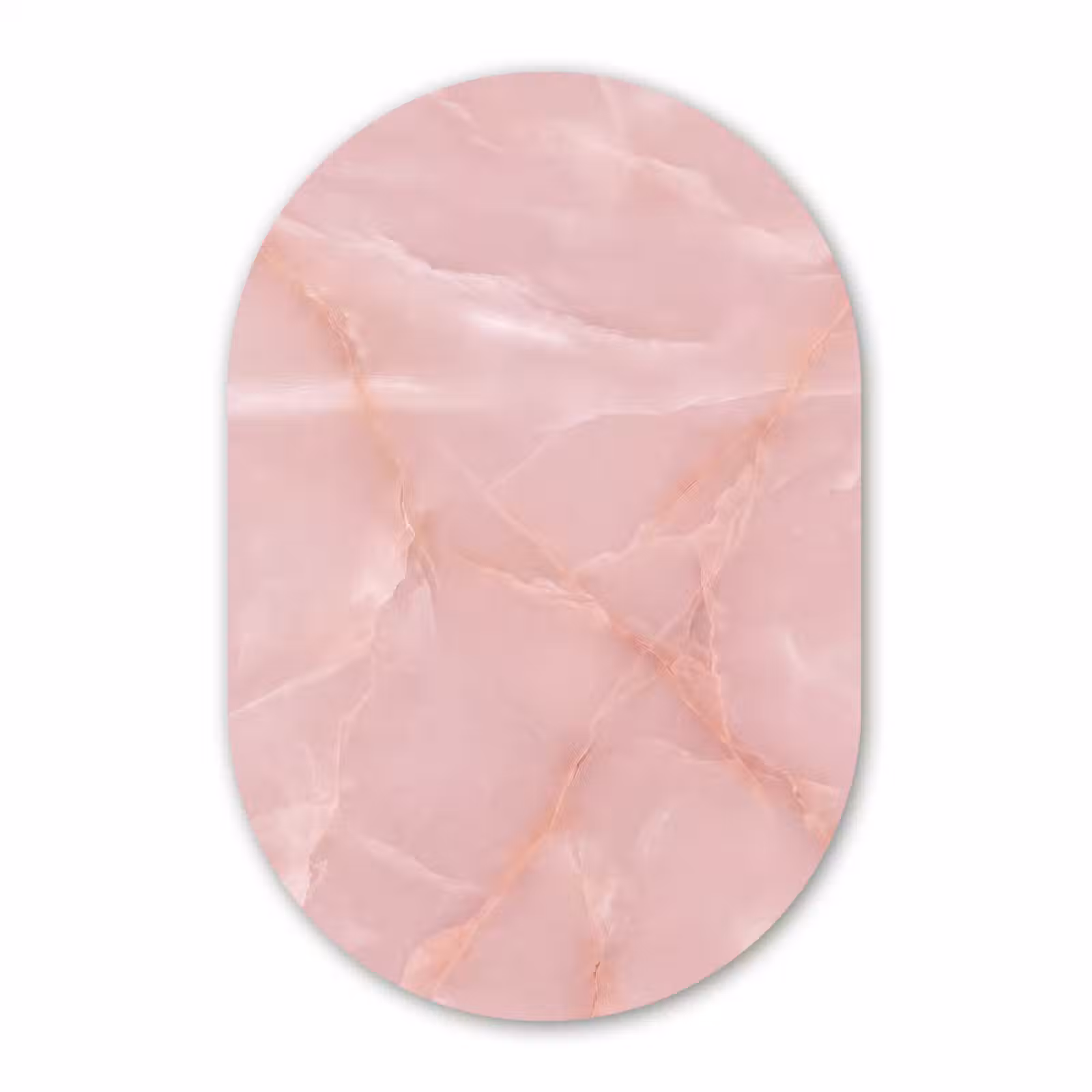 Alu-Dibond-Bild Oval - Textur – Rosa – Muster — 1