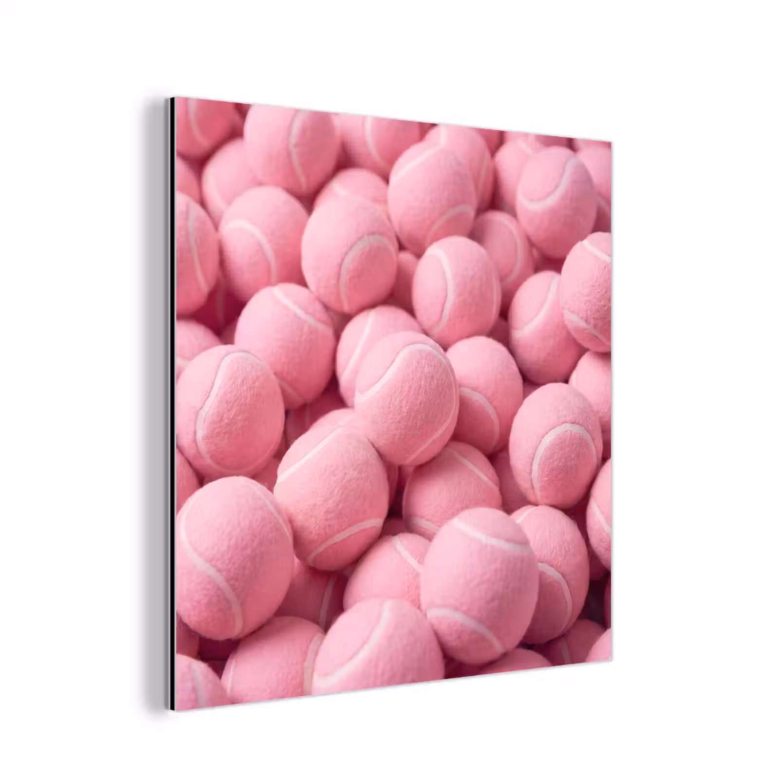 Alu-Dibond-Bild - Rosa Tennisbälle – Sport — 1
