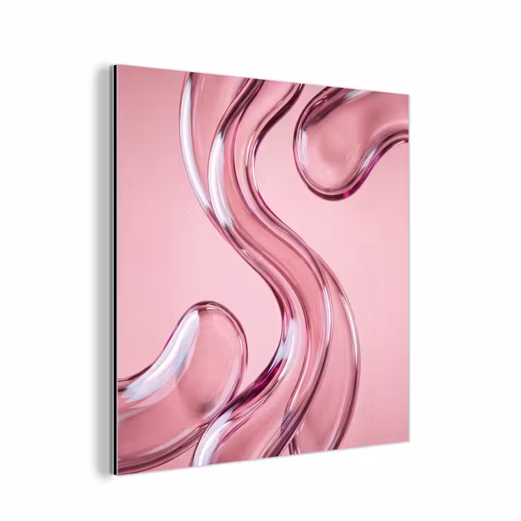 Alu-Dibond-Bild - Form – Abstrakt – Rosa — 1
