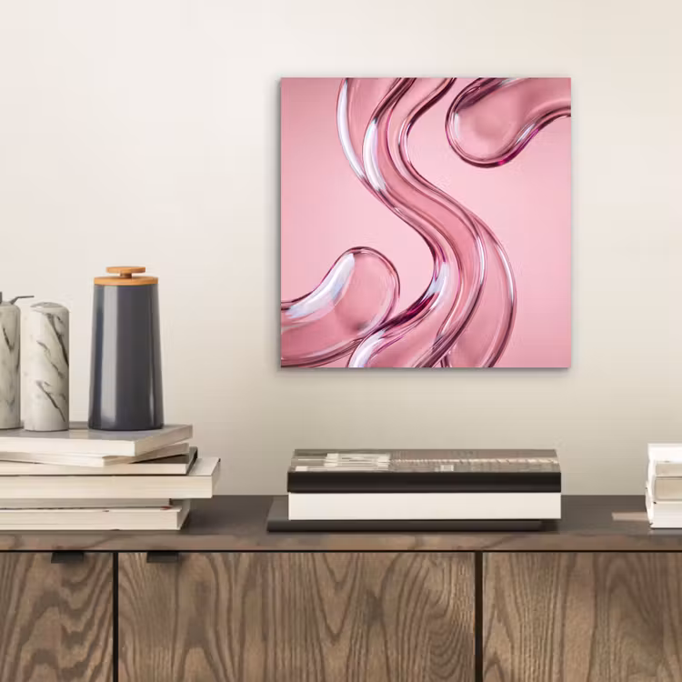 Alu-Dibond-Bild - Form – Abstrakt – Rosa — 2