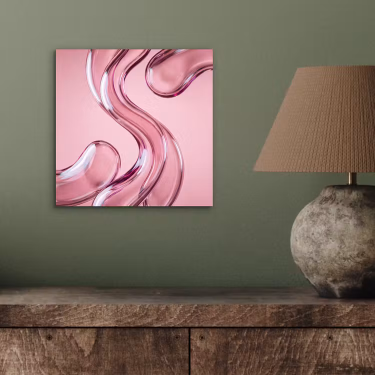 Alu-Dibond-Bild - Form – Abstrakt – Rosa — 3