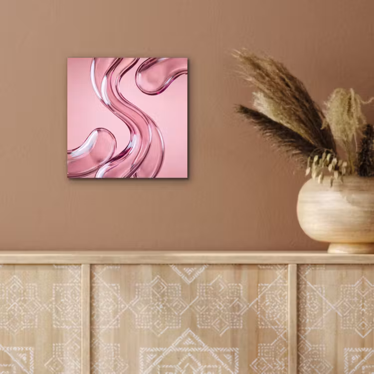 Alu-Dibond-Bild - Form – Abstrakt – Rosa — 5