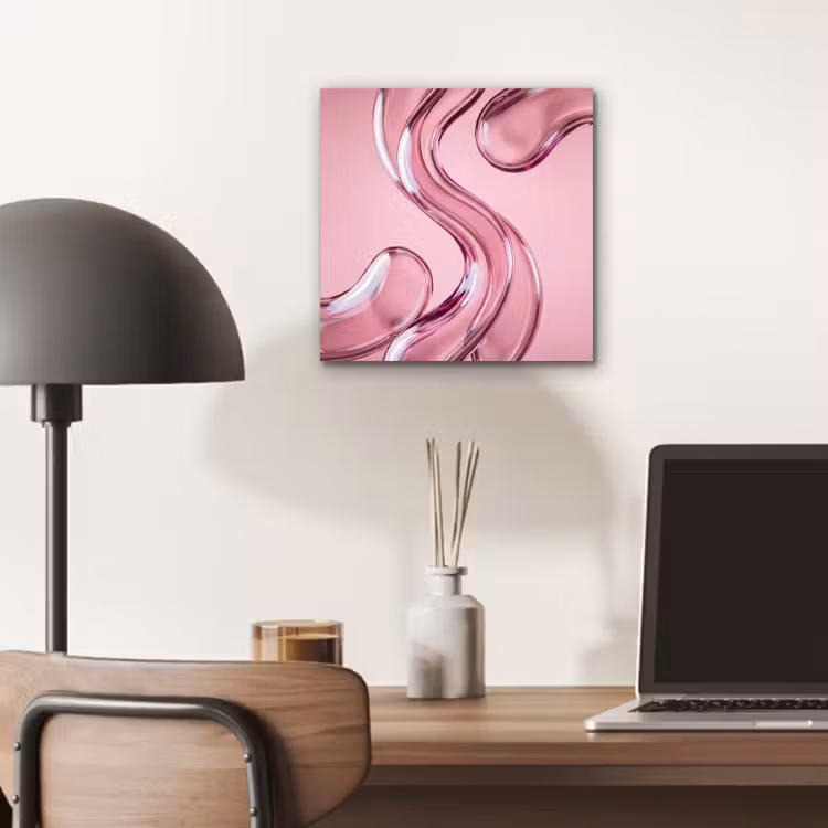 Alu-Dibond-Bild - Form – Abstrakt – Rosa — 6