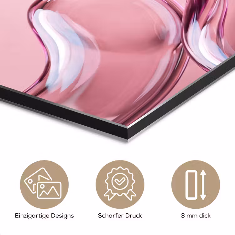 Alu-Dibond-Bild - Form – Abstrakt – Rosa — 7