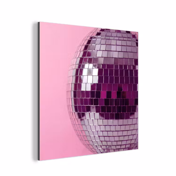 Alu-Dibond-Bild - Spiegelkugel – Silber – Modern — 1