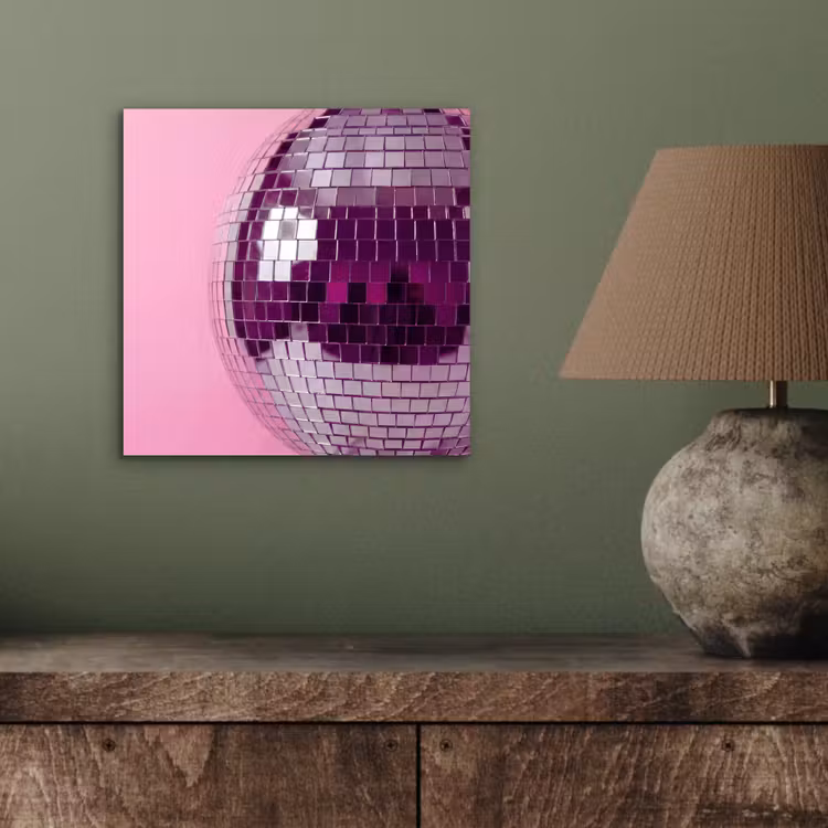 Alu-Dibond-Bild - Spiegelkugel – Silber – Modern — 3