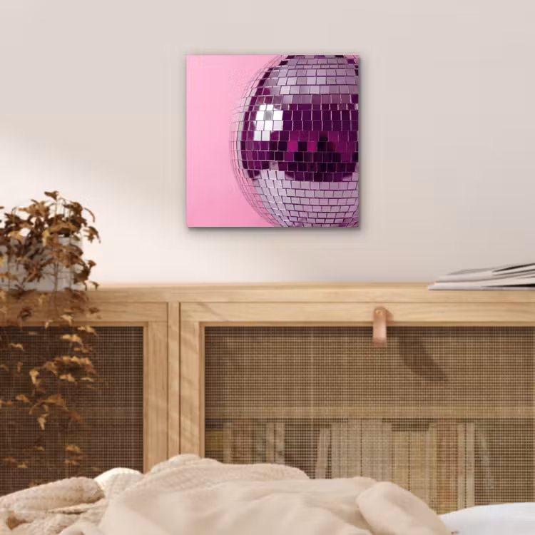 Alu-Dibond-Bild - Spiegelkugel – Silber – Modern — 4