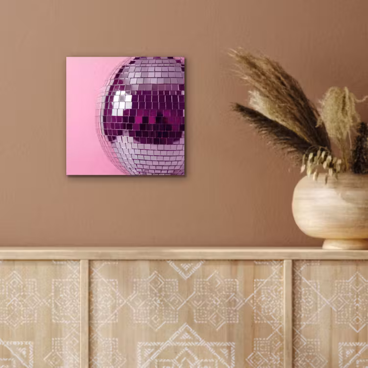 Alu-Dibond-Bild - Spiegelkugel – Silber – Modern — 5