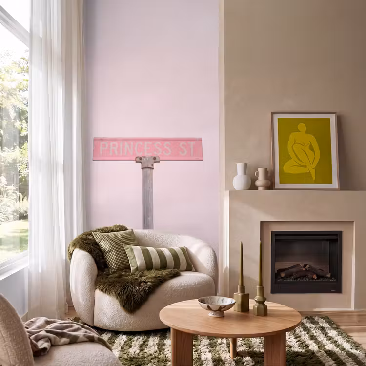 Tapete - Rosa Straßenschild – Stadt — 1