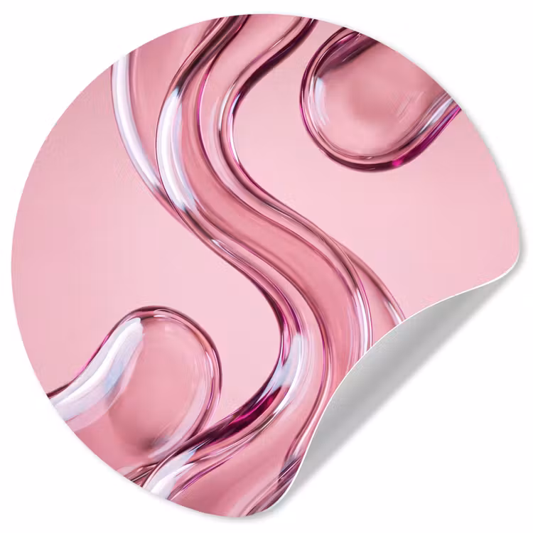 Runde Tapete - Form – Abstrakt – Rosa — 1