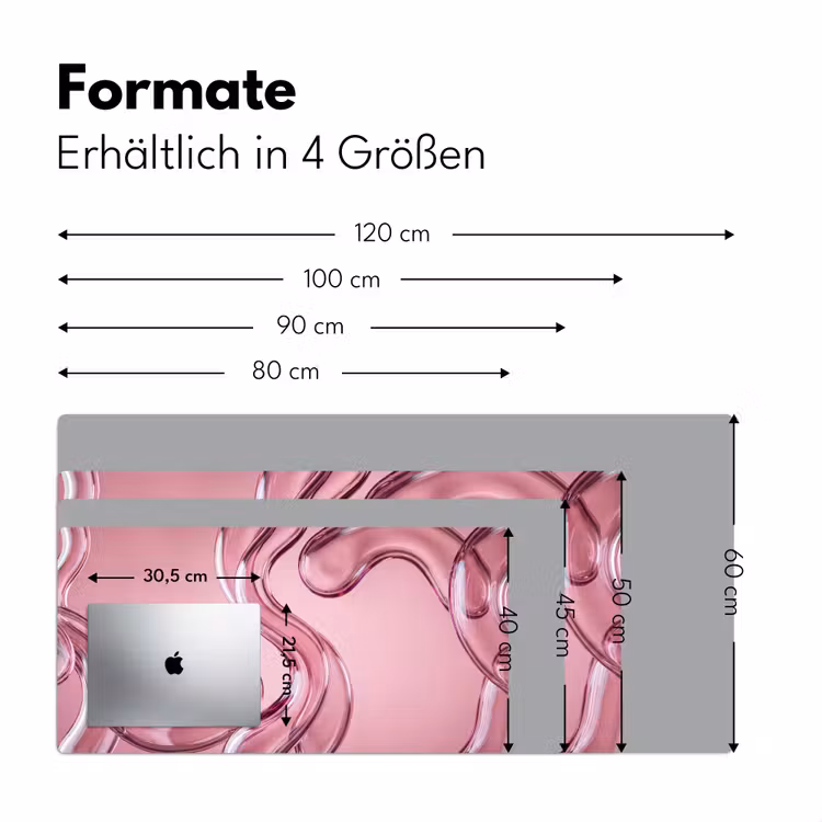 Schreibtischunterlage - Form – Abstrakt – Rosa — 5