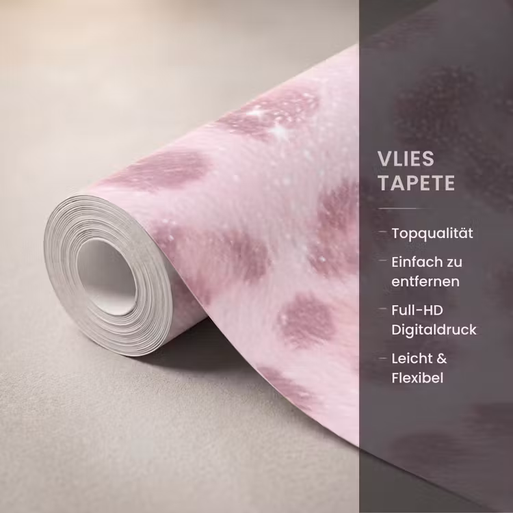 Tapete - Rosa Tiermuster – Glitzer — 3