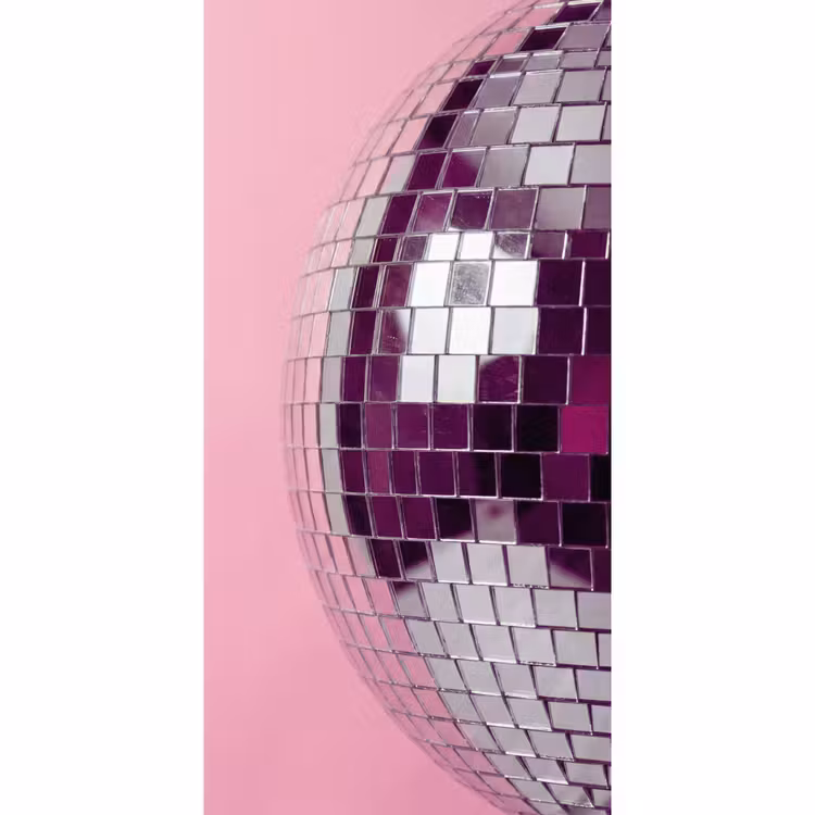 Tapete - Spiegelkugel – Silber – Modern — 2
