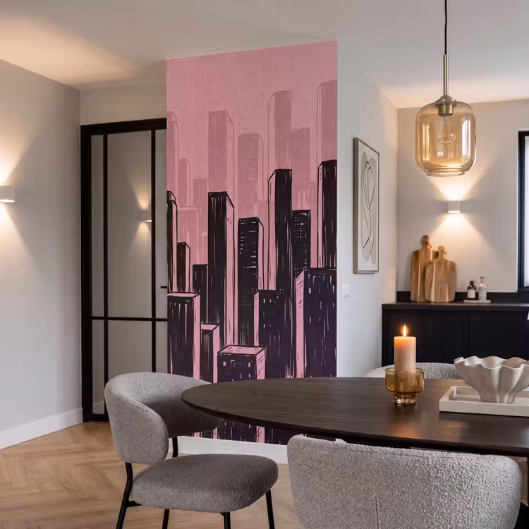 Tapete - Stadt – Abstrakt – Rosa — 5