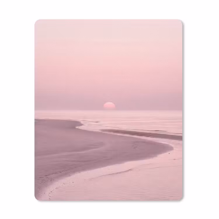 Mauspad - Rosa Sonnenuntergang – Strand — 1
