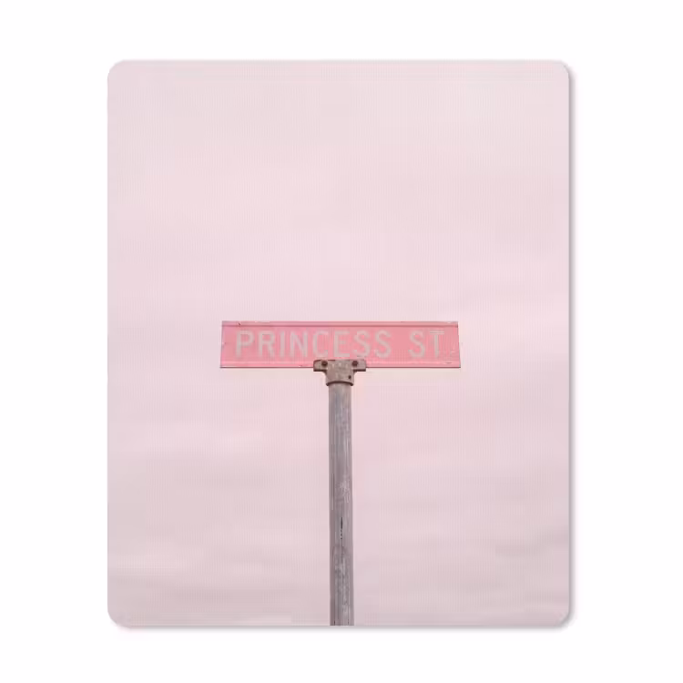Mauspad - Rosa Straßenschild – Stadt — 1