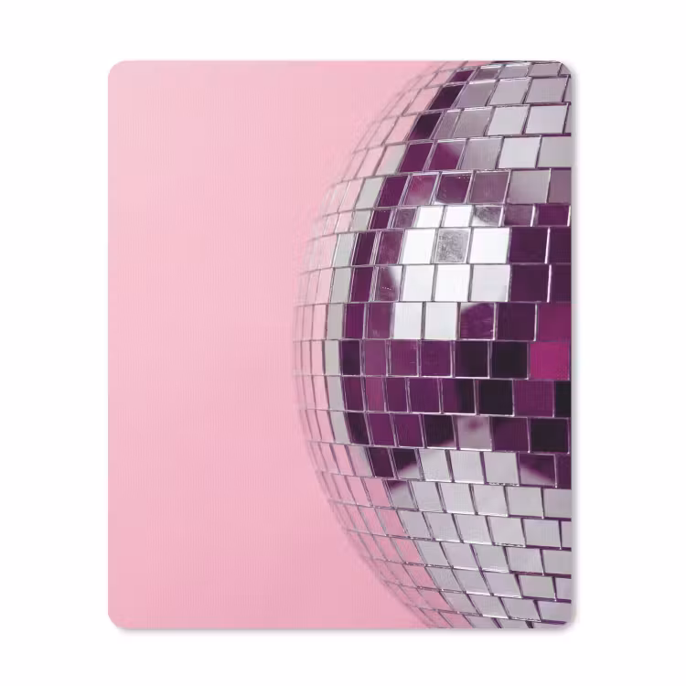 Mauspad - Spiegelkugel – Silber – Modern — 1