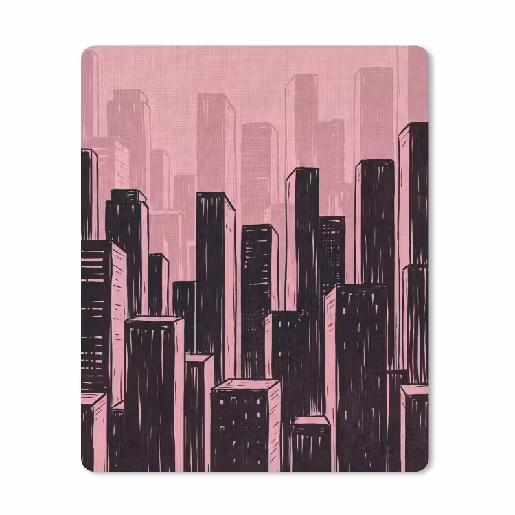 Mauspad - Stadt – Abstrakt – Rosa — 1