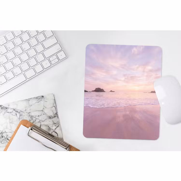Mauspad - Strand – Sonnenuntergang – Rosa — 4