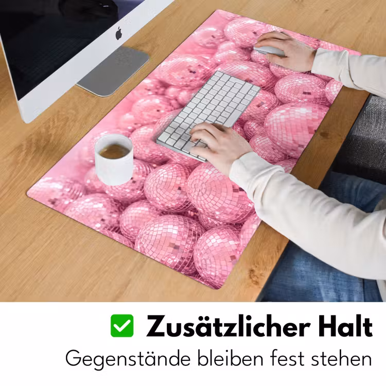 Schreibtischunterlage - Rosa Discokugeln — 3