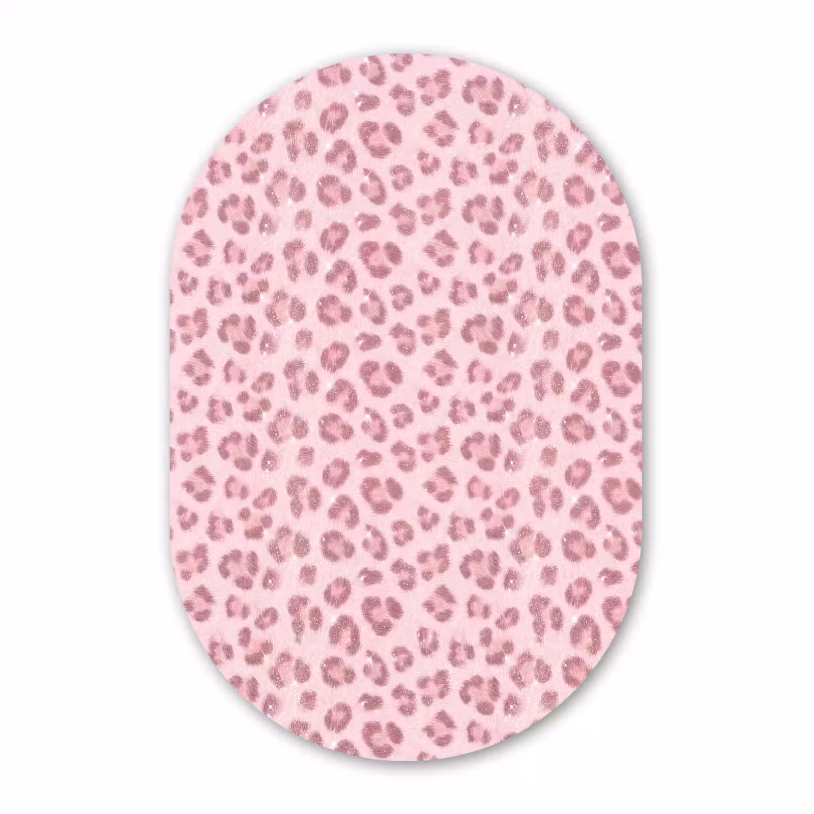 Forexbild Oval - Rosa Tiermuster – Glitzer — 1