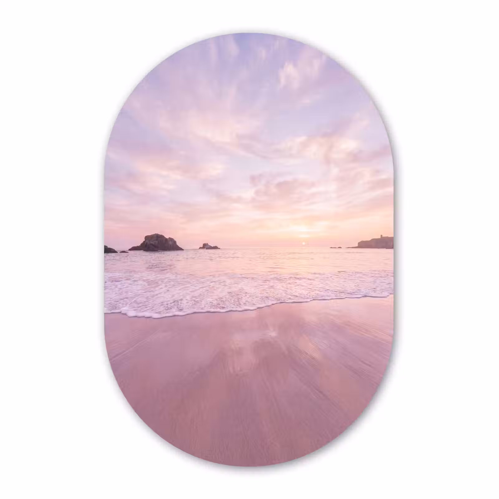 Forexbild Oval - Strand – Sonnenuntergang – Rosa — 1
