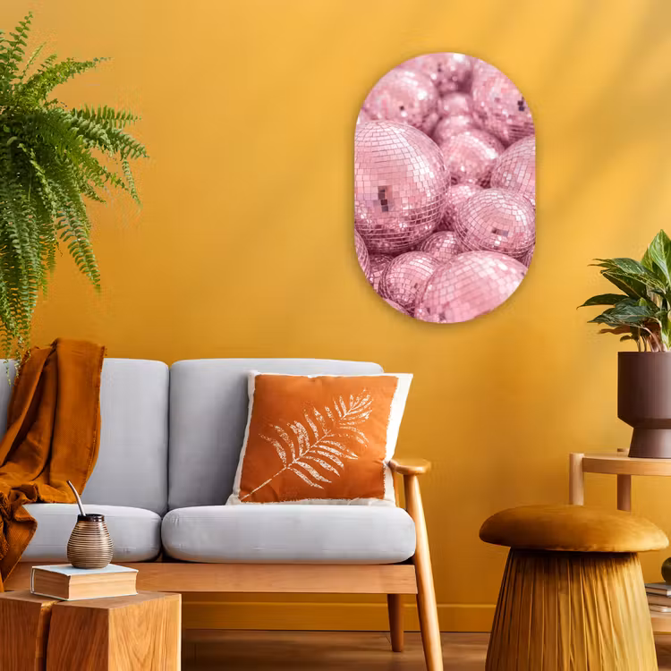 Forexbild Oval - Rosa Discokugeln — 2
