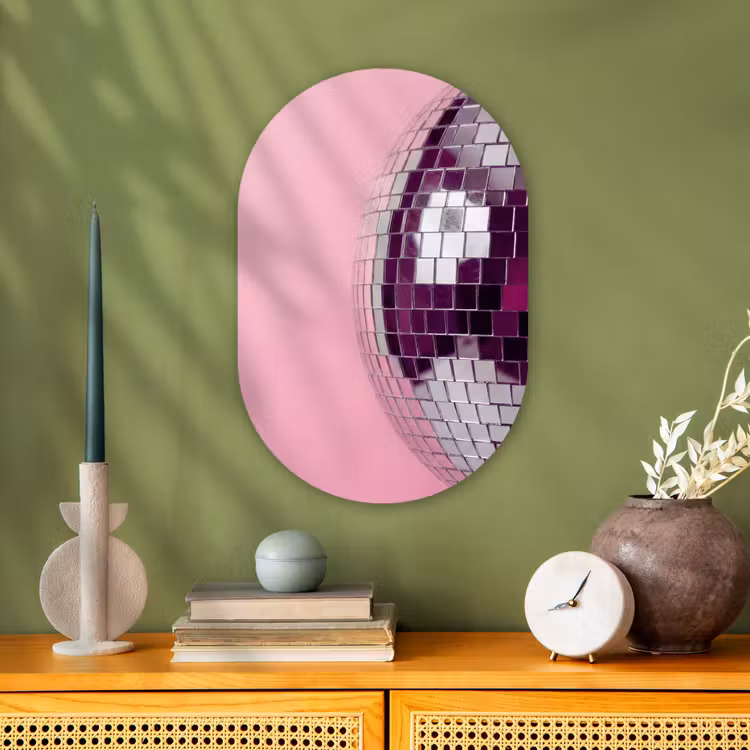 Forexbild Oval - Spiegelkugel – Silber – Modern — 3