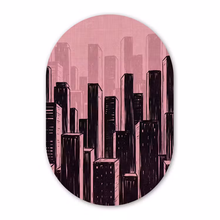 Forexbild Oval - Stadt – Abstrakt – Rosa — 1