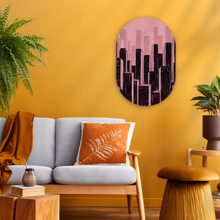 Forexbild Oval - Stadt – Abstrakt – Rosa — 2