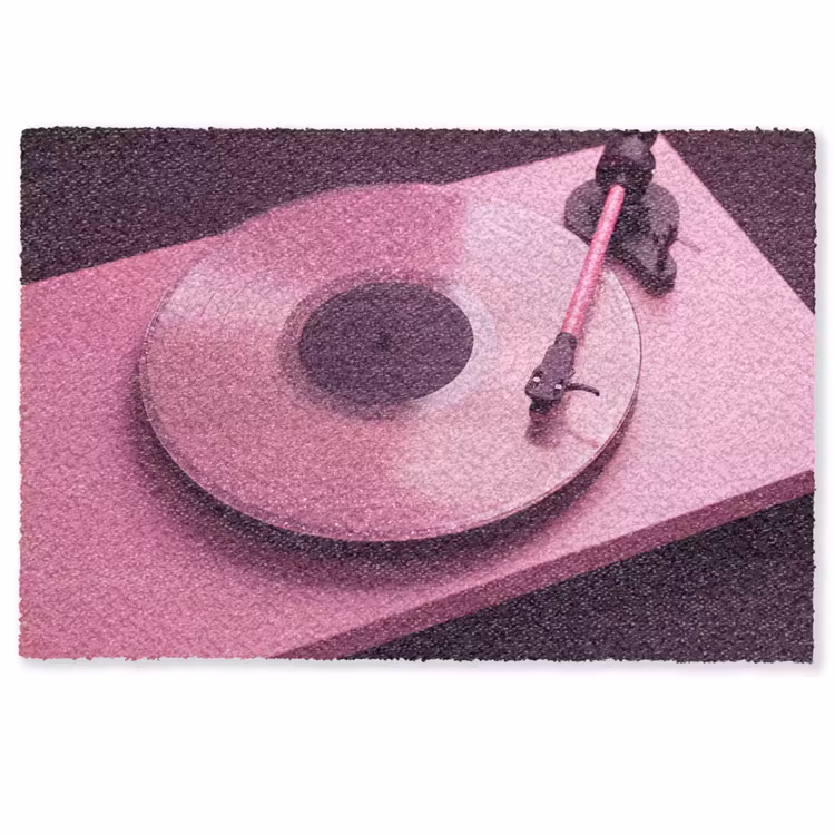 Fußmatte - Plattenspieler – Rosa – Musik — 1