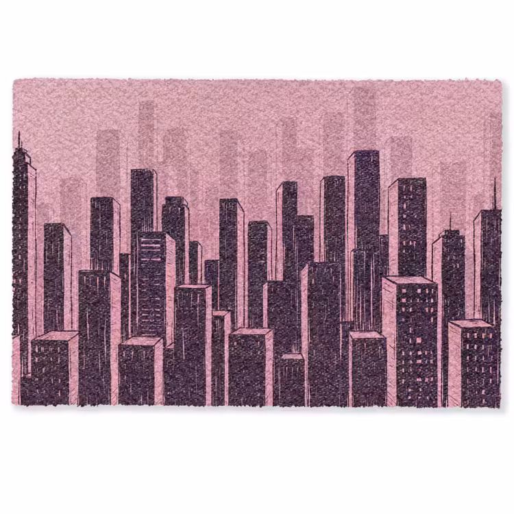 Fußmatte - Stadt – Abstrakt – Rosa — 1