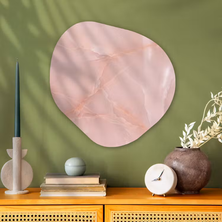 Glasbild Organische Form - Textur – Rosa – Muster — 2