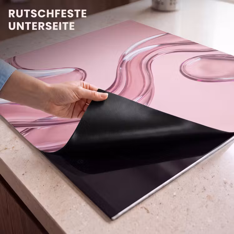 Herdabdeckplatte - Form – Abstrakt – Rosa — 9