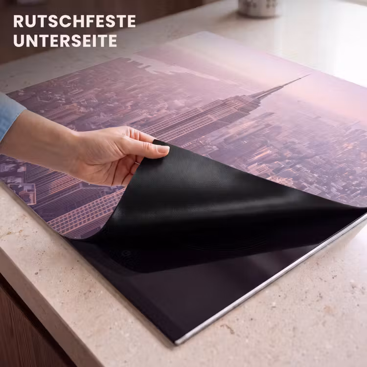 Herdabdeckplatte - Stadt – Gebäude – Rosa — 9