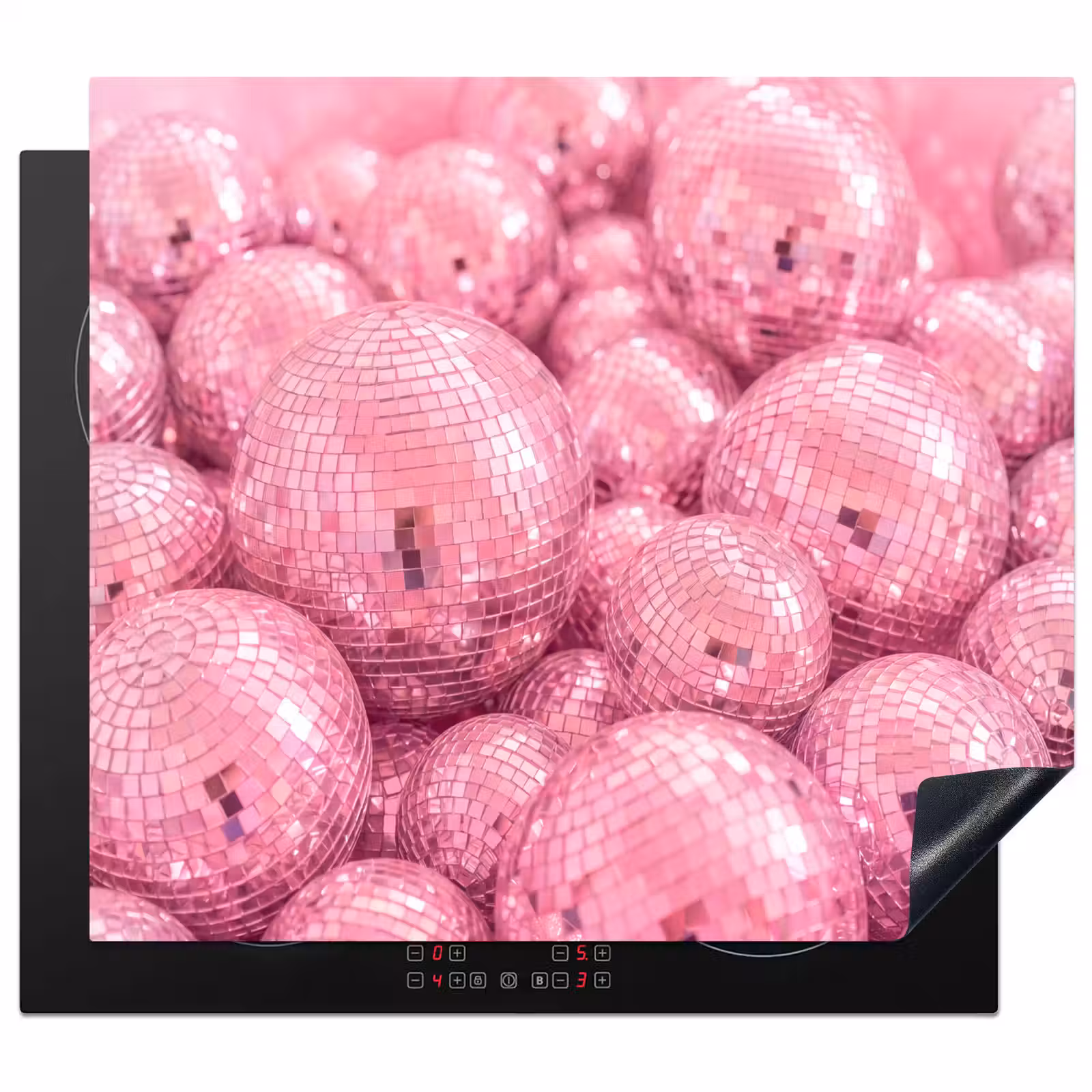 Herdabdeckplatte - Rosa Discokugeln — 1