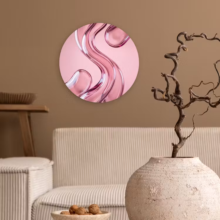 Forexbild Rund - Form – Abstrakt – Rosa — 2