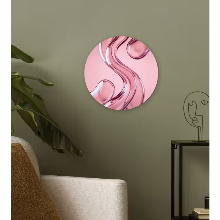 Forexbild Rund - Form – Abstrakt – Rosa — 3