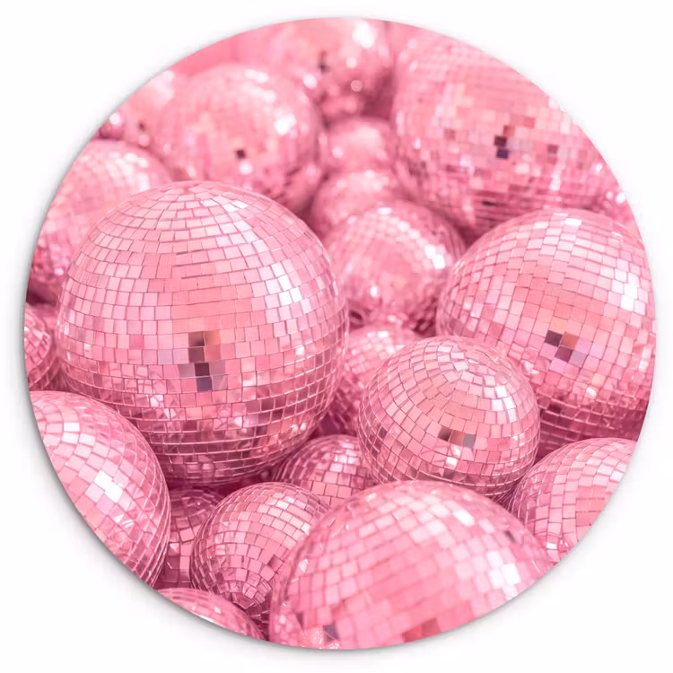 Forexbild Rund - Rosa Discokugeln — 1